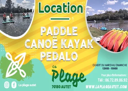 La plage Autet activités de loisirs Haute-Saône