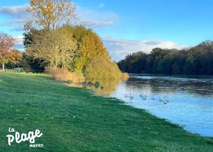 La plage Autet en Automne Haute-Saône nature