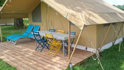 Location Tente Lodge safari Camping la Plage à Autet en Haute Saône en Franche Comté