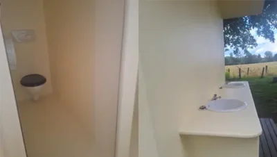 nouveau WC et lavabo avec accès PMR